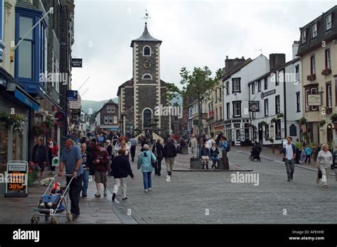 Keswick town centre Cumbria northern England UK. The Lake District Stock Photo: 7956189 - Alamy