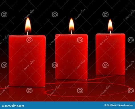 Velas Rojas De La Navidad Foto de archivo - Imagen: 6898440