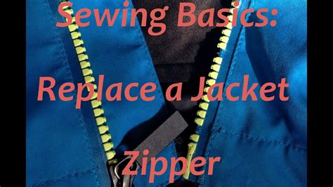 Sew Basic: Replace a Jacket Zipper - YouTube