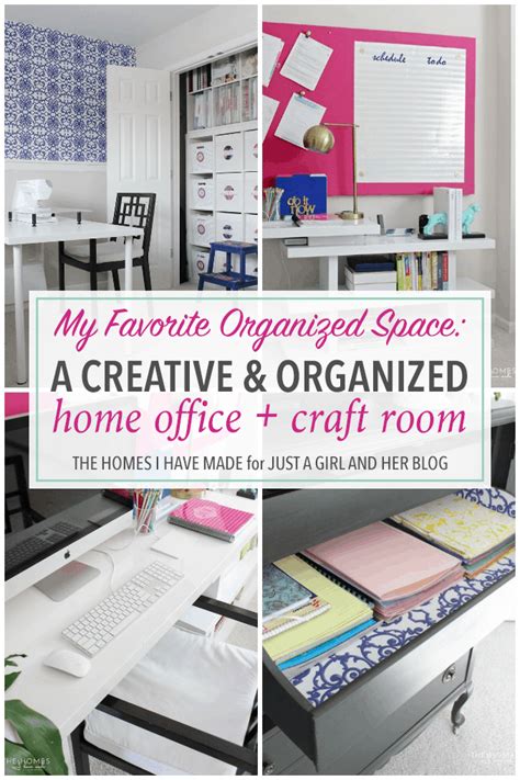 A Creative and Organized Home Office + Craft Room - Just a Girl and Her ...