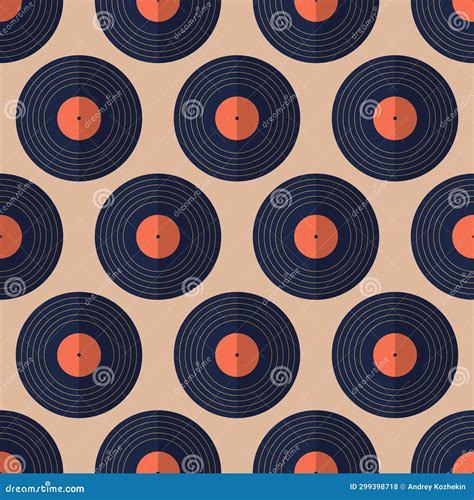 Vinyl Records Seamless Pattern. Vinyl Background Stock Illustration ...