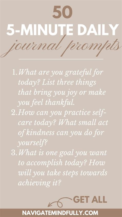 50 Powerful 5 Minute Journal Prompts for Daily Journaling