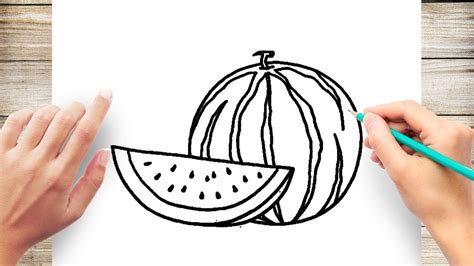 How To Draw Watermelon Easy - YouTube