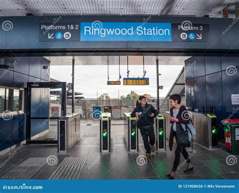 Ringwood Railway Station in the City of Maroondah in the Eastern Suburbs of Melbourne. Editorial ...