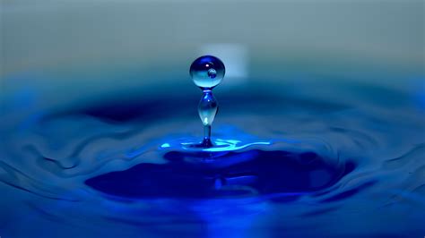 Water Drop Macro Blue HD wallpaper | nature and landscape | Wallpaper ...