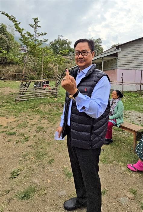 Arunachal: Rijiju, Khandu Cast Votes In Native Villages