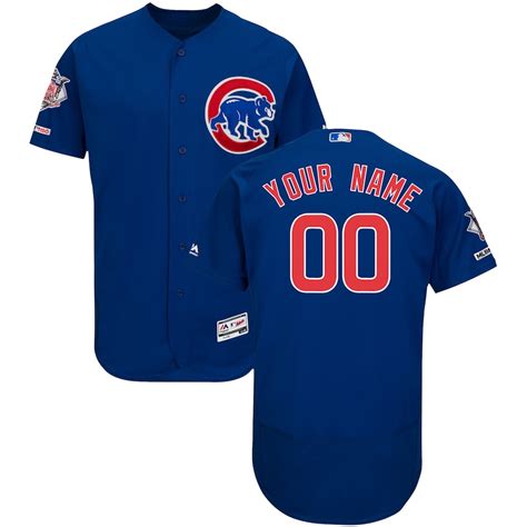 Men's Chicago Cubs Majestic Alternate Royal Flex Base Authentic Collection Custom Jersey