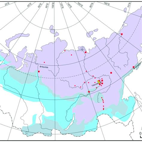 Map of monitoring sites for studying the thermal regime of the... | Download Scientific Diagram