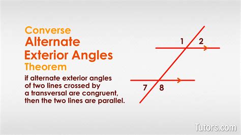 Alternate Exterior Angles (Definition, Theorem, Examples & Video)