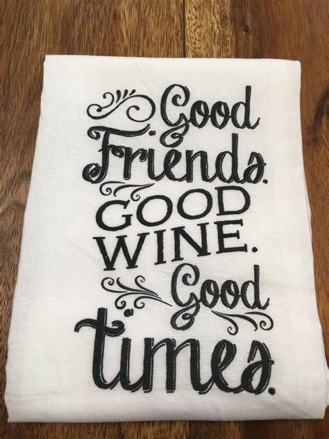 Kitchen/Bar Towel: Good Friends | Decorative kitchen towels, Kitchen towels, Dish towels