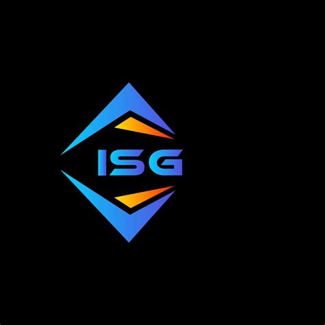 ISG abstract technology logo design on white background. ISG creative ...