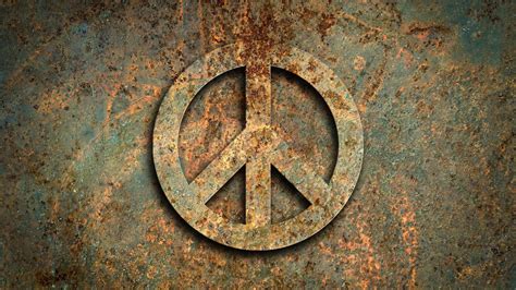 Download Peace Symbol Rusty Metal Wallpaper | Wallpapers.com