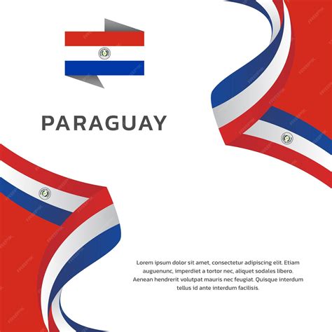 Premium Vector | Illustration of paraguay flag template