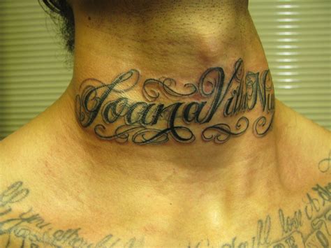 Name on neck | Tattoo of a name in cursive on neck. | creepstattoo | Flickr