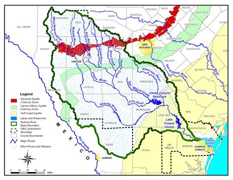 Rio Grande And Nueces River Map