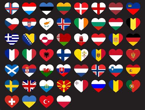 Europe Flag SVG PNG, European Country Flags, Heart Flags Svg, European Clipart, World Flags Png ...