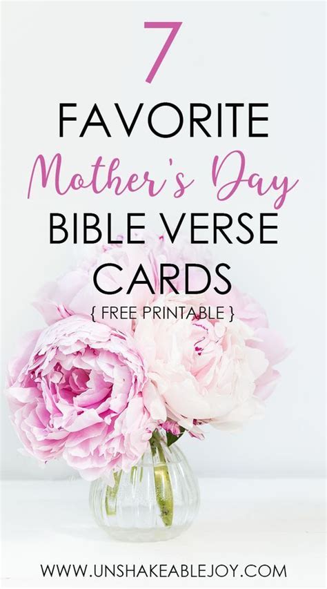 7 Favorite Mother's Day Bible Verse Cards (Free) | Unshakeable Joy ...