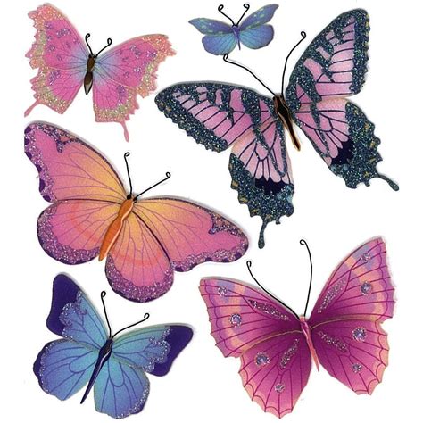 Jolee's Boutique BUTTERFLIES Stickers (50-20201) - 6 pcs #EKSuccessBrands | Butterfly art ...