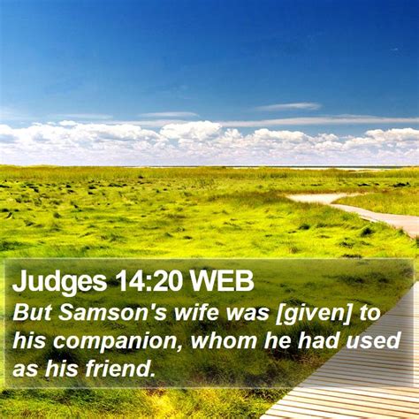 Judges 14 Scripture Images - Judges Chapter 14 WEB Bible Verse Pictures