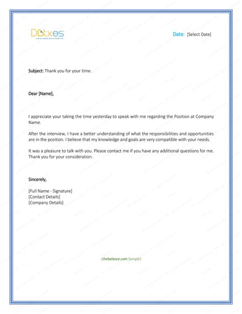 Sample Thank You Letter After Interview - 5 Plus Best Templates - Dotxes