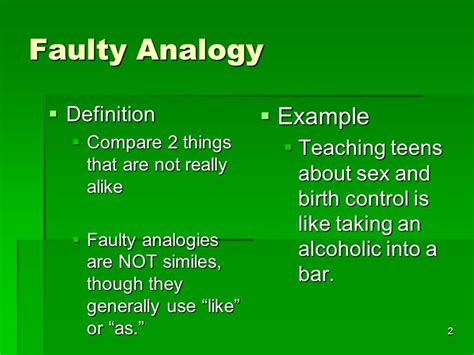 [Solved] according to image create false analogy . Faulty Analogy ...