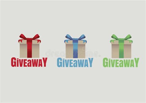 Giveaway Logo Icons in Three Colors. Vector Design Stock Vector - Illustration of give, logo ...