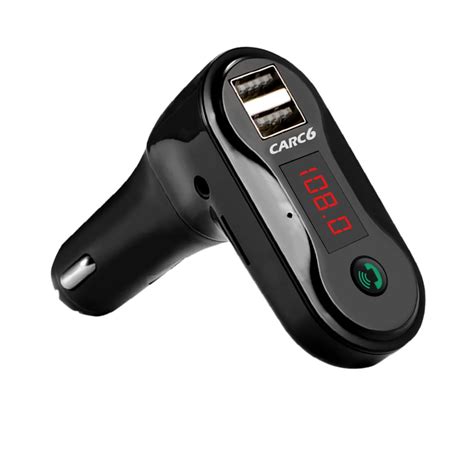 FORNORM Bluetooth MP3 Music Player with FM Transmitter Car Kit Support 2.1A Dual USB TF Card U ...