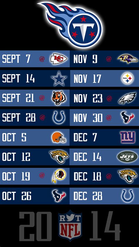 Tennessee Titans 2015 Schedule Wallpaper - WallpaperSafari