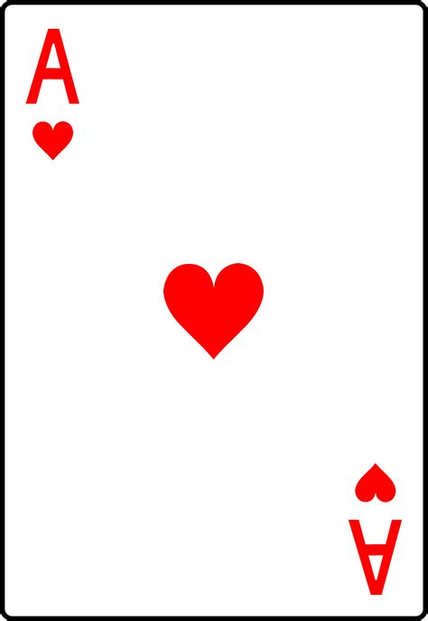 Ace of Hearts Playing Card - Free Clip Art