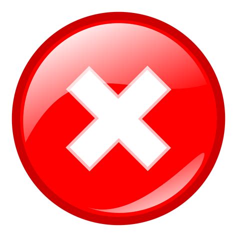 Clipart - red round error warning icon