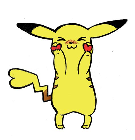 Blushing Heart-Tail Pikachu by SoulSprite on DeviantArt