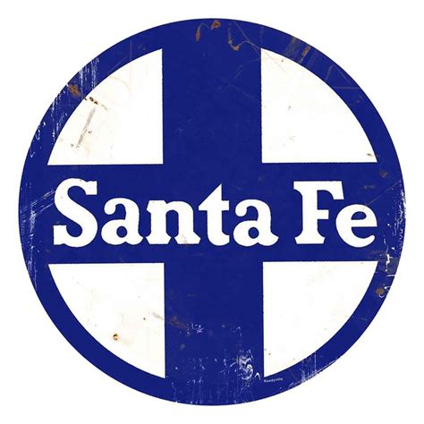 Santa Fe Railway Rustic 14" Round Metal Sign in 2021 | Santa fe, Santa ...