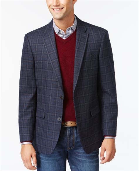 Lyst - Tommy Hilfiger Blue Plaid With Deco Classic-fit Sport Coat in Blue for Men