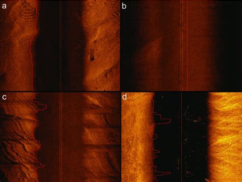 Example side-scan sonar images, demonstrating variability in image... | Download Scientific Diagram