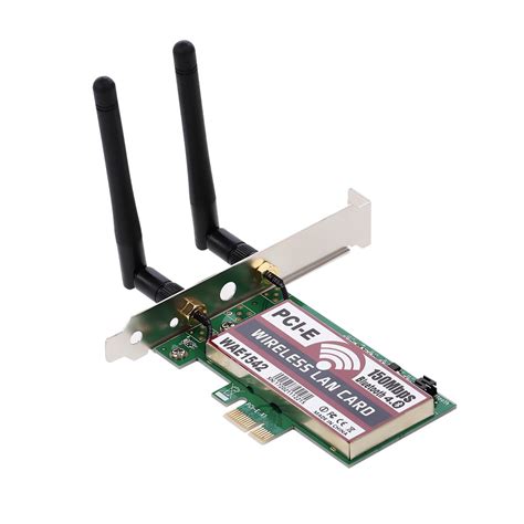 Wireless LAN Card BT WiFi Network Card with High-gain Antennas 150M PCI-E Adapter Card | Walmart ...