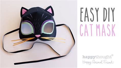 Printable cat mask template + photo tutorial! - YouTube