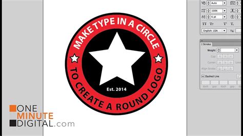 Make Type in a Circle to Create a Round Logo in Illustrator - YouTube