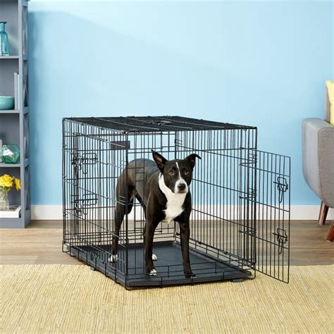 ELITEFIELD 3-Door Collapsible Wire Dog Crate with Divider, 42 inch ...