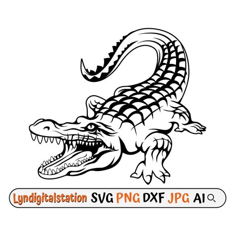 Cocodrilo Svg / Alligator Clipart / Water Reptile Cut File / Swamp ...