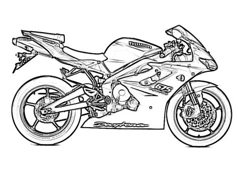 Printable Motorcycle Coloring Pages for Preschoolers