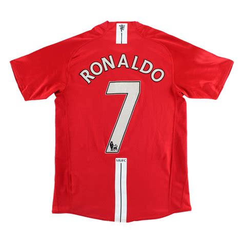 Retro RONALDO #7 2007/08 Manchester United Home Soccer Jersey