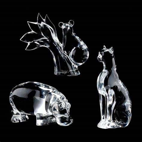 Three Baccarat Crystal Animals Auction