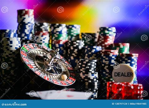 Casino Concept. Closeup of Roulette Chips Stock Photo - Image of casino, wheel: 138797124