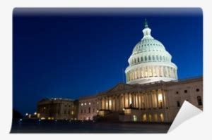 Night View On Us Capitol In Washington Dc, Usa Wall - United States Capitol PNG Image ...
