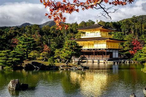 Kinkakuji Temple - Golden Pavilion In Kyoto, Japan