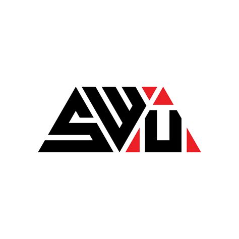 SWU triangle letter logo design with triangle shape. SWU triangle logo design monogram. SWU ...