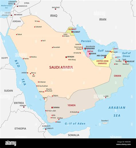 Arabian Peninsula Political Map