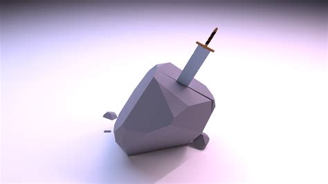 Simple low poly Sword and Stone : r/blender