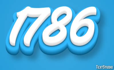 1786 Text effect and logo design Number | TextStudio