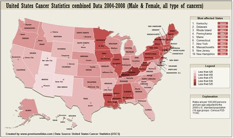 United States Cancer Statistics by State - Download Map / Premium Data Maps Blog - PremiumSlides ...